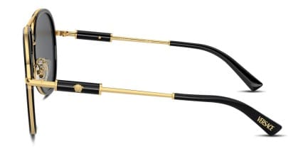 Versace VE2260 Black, Gold glasses - Black / Gold - Side View