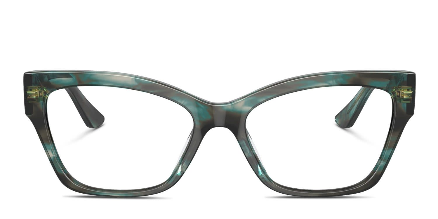 Jimmy Choo JC88 Teal Glitter Prescription Eyeglasses