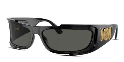 Versace VE4446 Shiny Black glasses - Shiny Black - Angle View