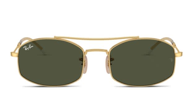 Ray-Ban RB3719 gold frame with green lenses. Lenses provide  display picture 2