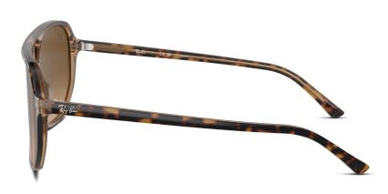 Ray-Ban RB2205 Bill One Tortoise, Clear, Brown glasses - Tortoise / Clear / Brown - Side View