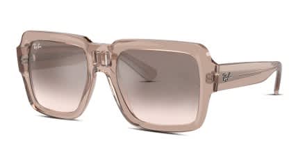 Ray-Ban RB4408 Magellan Clear, Brown glasses - Clear / Brown - Angle View