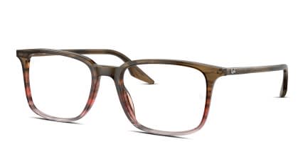 Ray-Ban RX5421 Multicolor, Brown glasses - Multicolor / Brown - Angle View