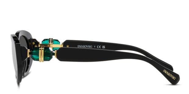 Swarovski SK6002 Shiny Black Prescription Sunglasses