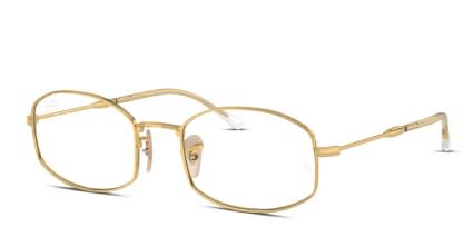 Ray-Ban RX6510 Gold glasses - Gold - Angle View