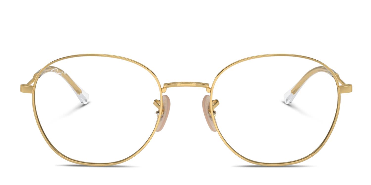 Ray-Ban RX6509 Gold glasses - Gold - Frontal View