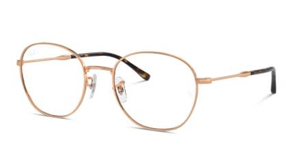 Ray-Ban RX6509 Pink, Gold glasses - Pink / Gold - Angle View