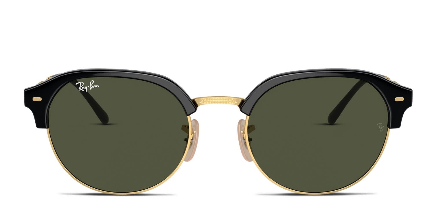 Ray-Ban サングラス ブラック/ゴールド ケース付き Ray-Ban RB4429 black , gold frame with green lenses. Lenses