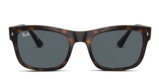 Ray Ban RB4428 tortoise frame with blue lenses. Lenses provide 100 UV protection