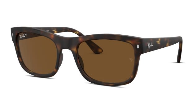 Ray Ban RB4428 tortoise frame with brown polarized lenses. Lenses provide 100 UV protection