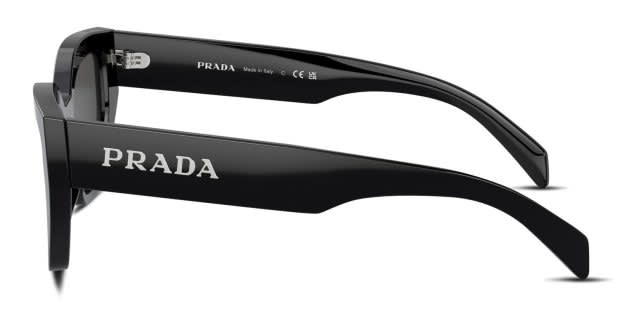 Prada PRA09S Shiny Black Prescription Sunglasses