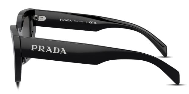Prada PRA09S Shiny Black Prescription Sunglasses