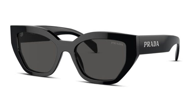 Prada PRA09S Shiny Black Prescription Sunglasses display picture 3