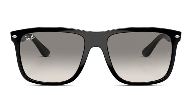 Ray-Ban RB4547 Boyfriend Two black frame with clear gradient grey lenses.  Lenses provide 100% UV protection.