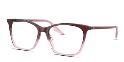 Ray-Ban RX5422 Red, Pink glasses - Red / Pink - Angle View