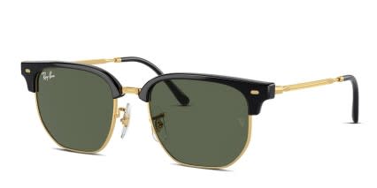 Ray-Ban RJ9116S Junior New Clubmaster Kids Black, Gold glasses - Black / Gold - Angle View