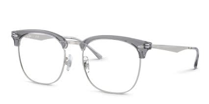 Ray-Ban RX7318D Clear, Gray, Silver glasses - Clear / Gray / Silver - Angle View