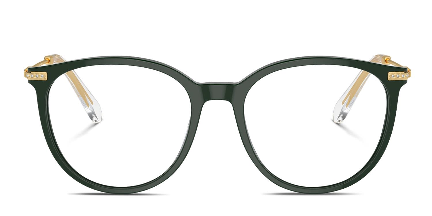 Swarovski SK2009 Green glasses - Green - Frontal View