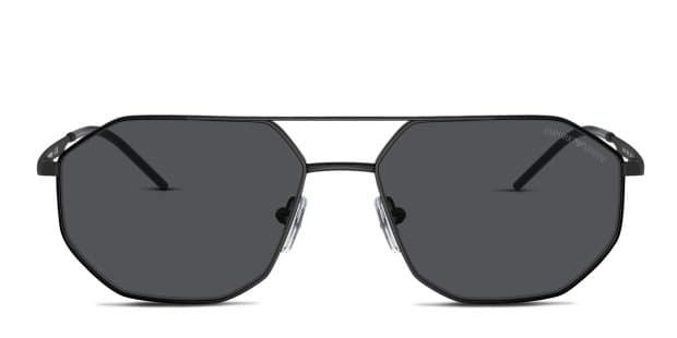 Emporio Armani EA2147 black frame with dark grey lenses. Lenses