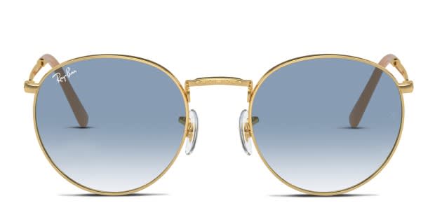 Ray-Ban RB3637 New Round gold frame with clear gradient blue  display picture 1