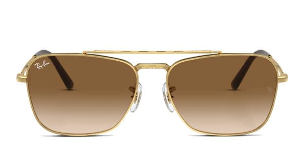 Ray-Ban RB3636 New Caravan gold frame with clear gradient brown