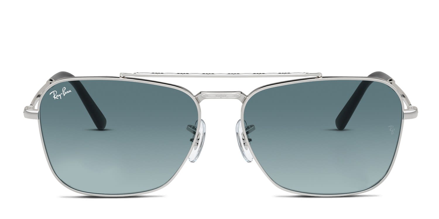 Ray-Ban RB3636 New Caravan silver frame with blue gradient grey