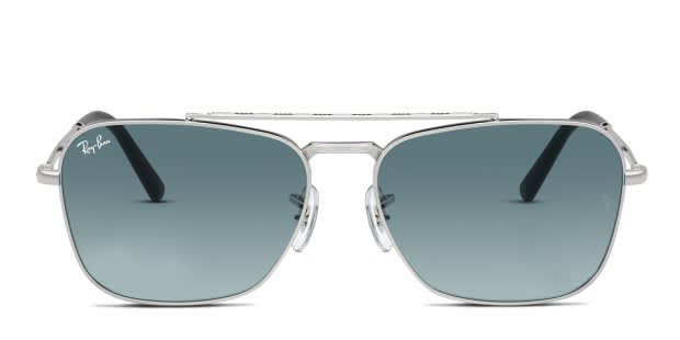 Ray-Ban RB3636 New Caravan silver frame with blue gradient grey