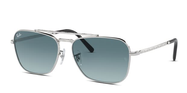 Ray-Ban RB3636 New Caravan silver frame with blue gradient grey