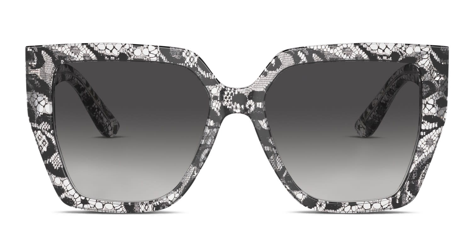 Dolce & Gabbana DG4438 Black glasses - Black / Gray - Frontal View