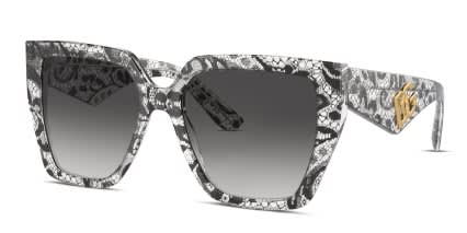 Dolce & Gabbana DG4438 Black glasses - Black / Gray - Angle View