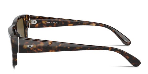 Diesel DL2003 tortoise frame with solid brown lenses. Lenses