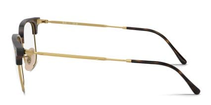 Ray-Ban RX7216 New Clubmaster Tortoise, Gold glasses - Tortoise / Gold - Side View