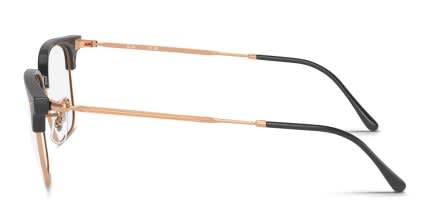 Ray-Ban RX7216 New Clubmaster Gray, Rose Gold glasses - Gray / Rose Gold - Side View