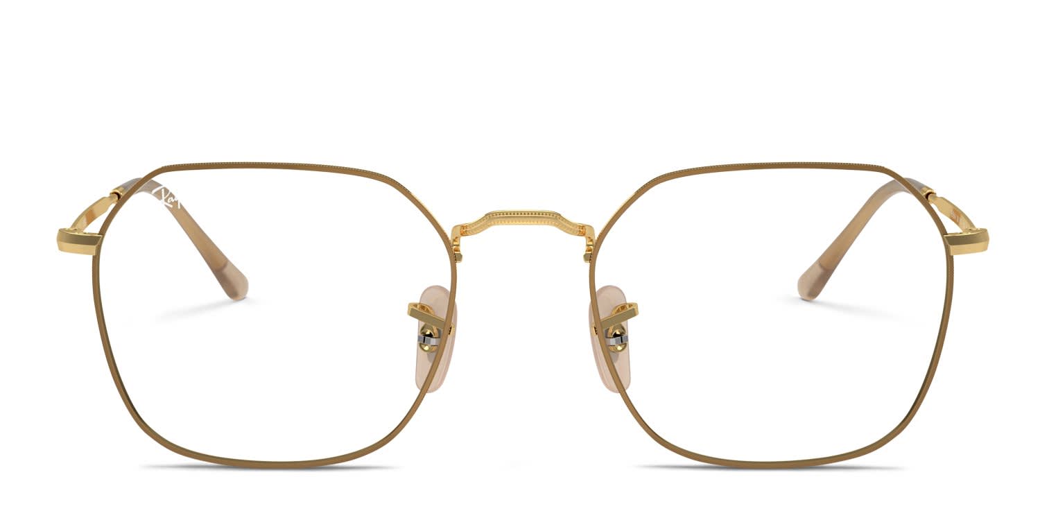 Ray-Ban RX3694V Jim Beige, Gold glasses - Beige / Gold - Frontal View