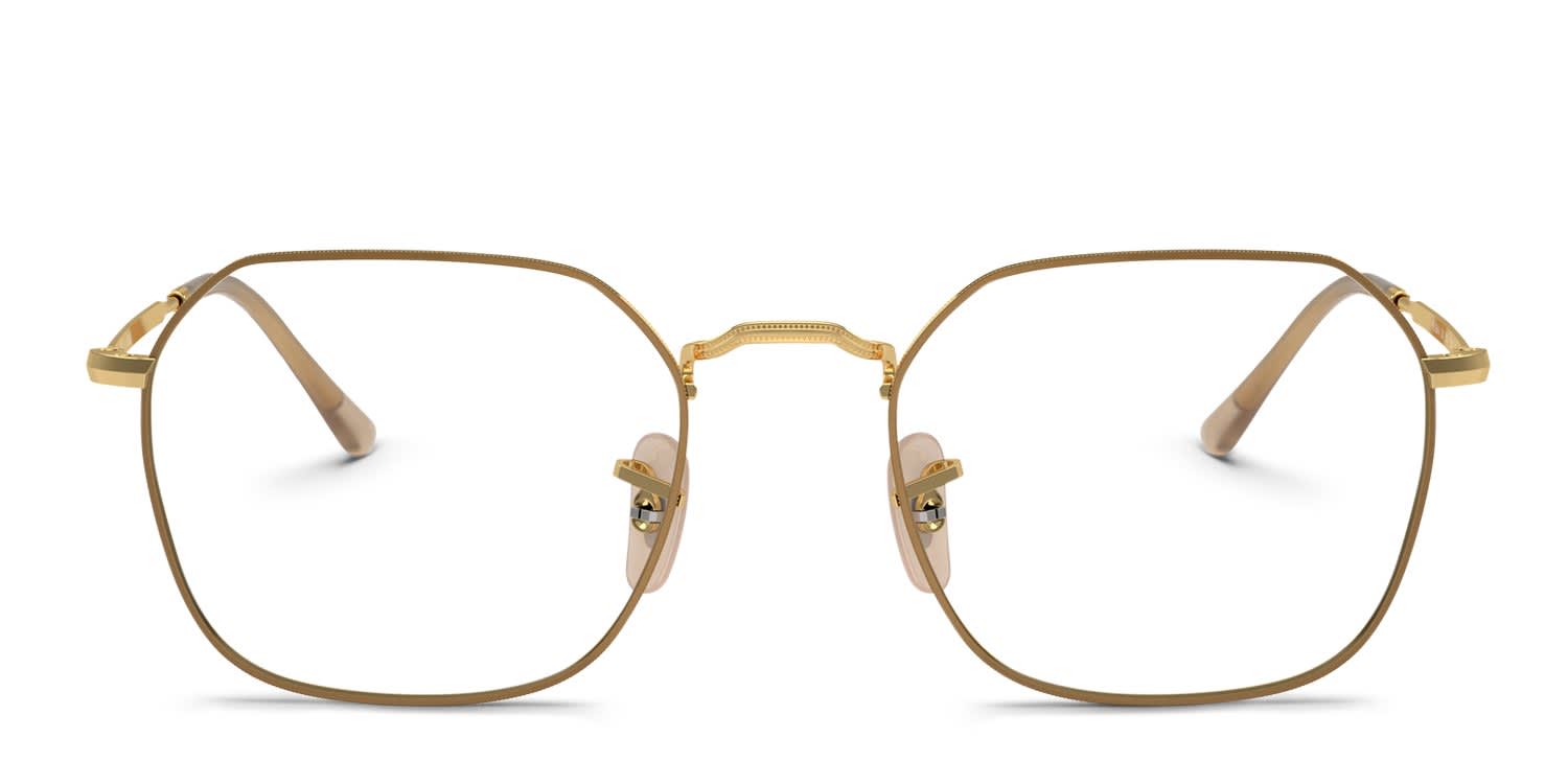 Ray-Ban RX3694V Jim Beige, Gold glasses - Beige / Gold - Frontal View