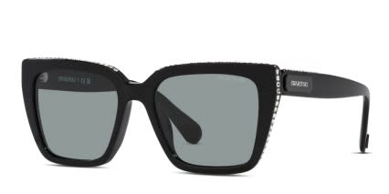Swarovski SK6013 Shiny Black glasses - Shiny Black - Angle View