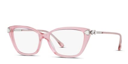 Swarovski SK2011 Pink, Clear glasses - Pink / Clear - Angle View