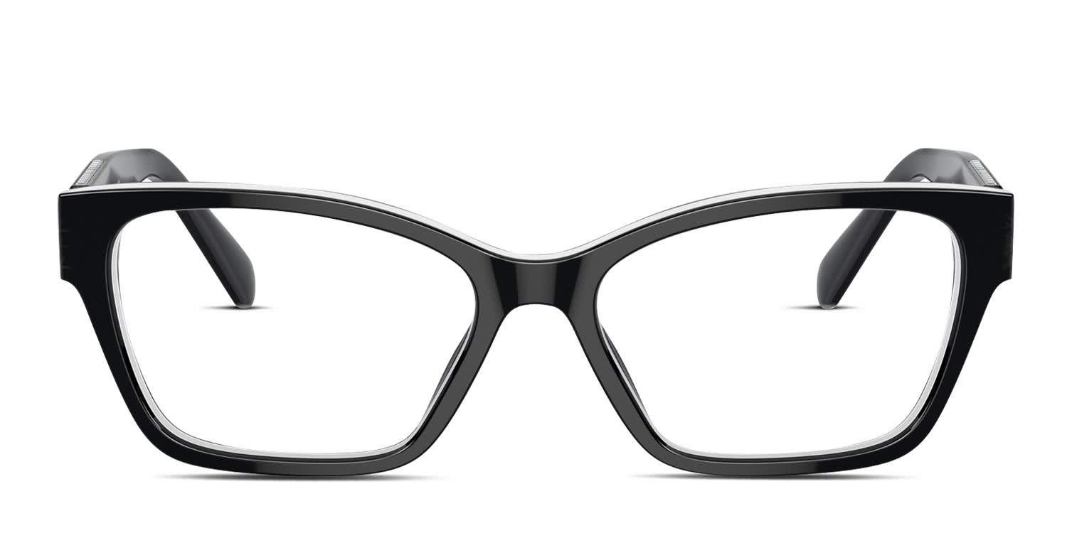 Swarovski SK2013 Black, White glasses - Black / White - Frontal View