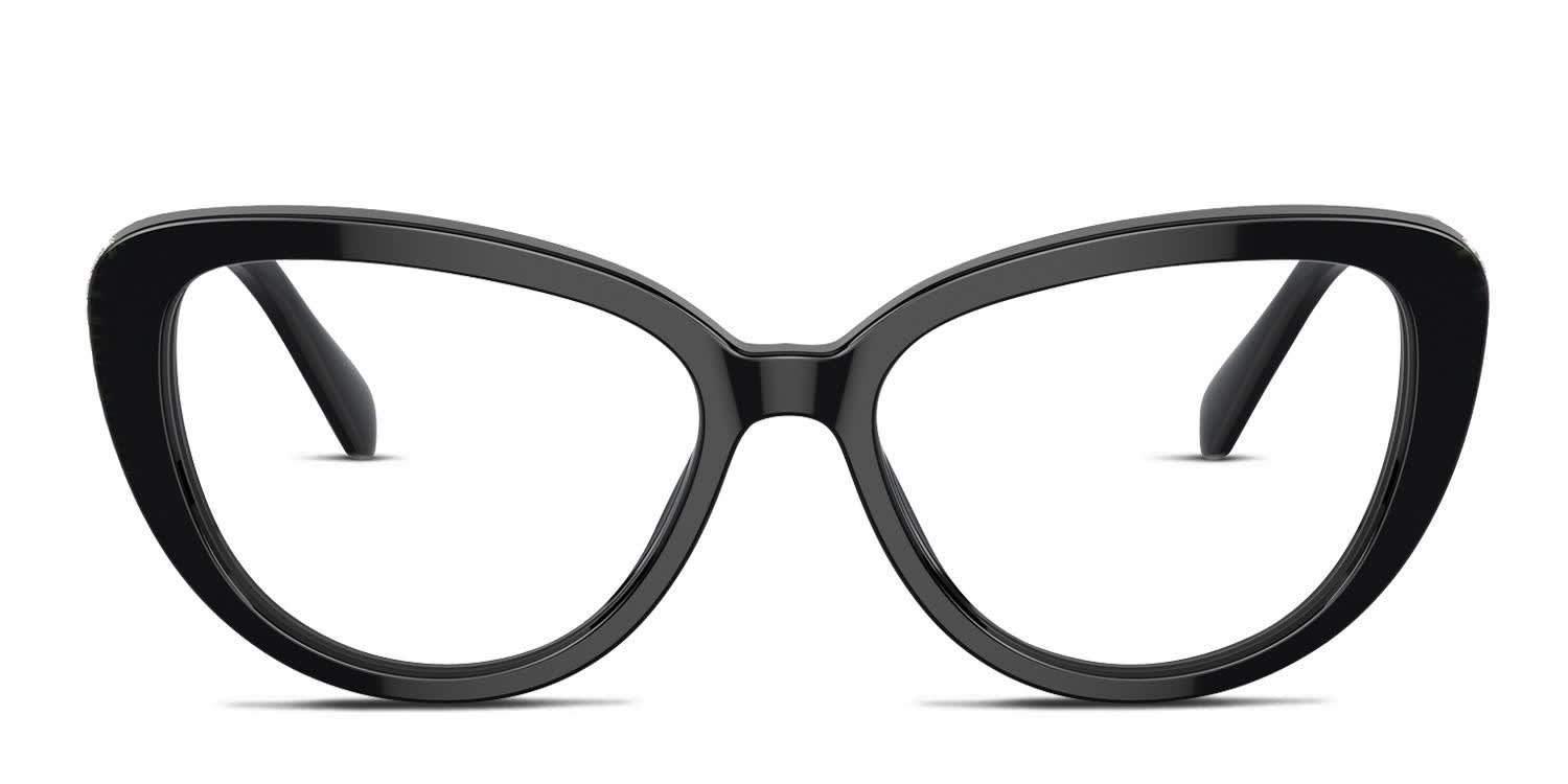 Swarovski SK5311 Womens Plastic Eyeglass & Case Frame Only Crystals Black Luxury Swarovski Women Blue Eyeglass Frames for sale | eBay main image 3