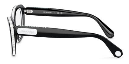Swarovski SK2014 Black, White glasses - Black - Side View
