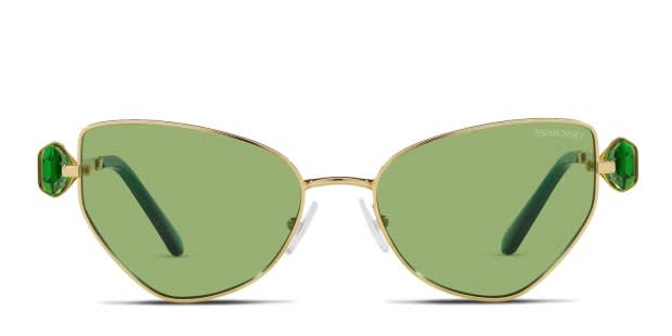 Swarovski SK7003 Gold, Green Prescription Sunglasses