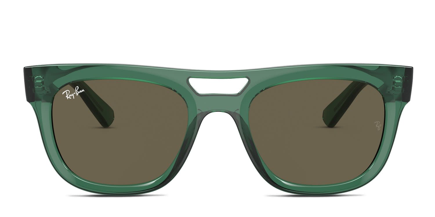 Ray-Ban Sunglasses RB4426 PHIL 6677/71 Shiny Black Square Frames w/ Green Lenses Ray-Ban RB4426 6681/3: Buy Online | Visionet main image 2