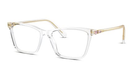 Swarovski SK2015 Clear glasses - Clear - Angle View
