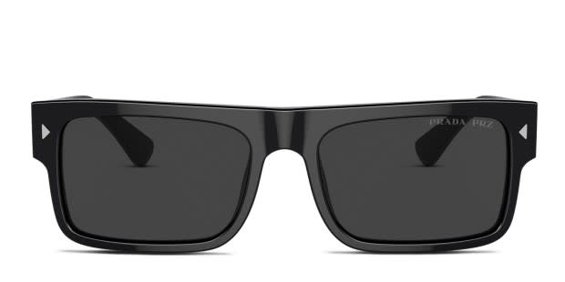 PRADA ブラック サングラス ケース付き Polarized (偏光レンズ) Prada PRA10S black frame with polarized black lenses. Lenses