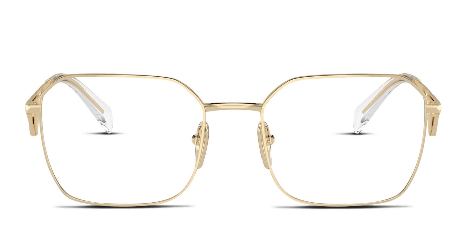 Prada PRA51V Gold glasses - Gold - Frontal View