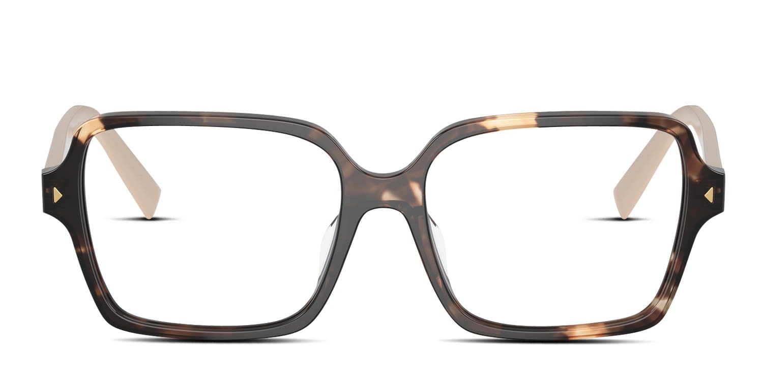 Prada PRA02V Tortoise, Gold glasses - Tortoise / Gold - Frontal View