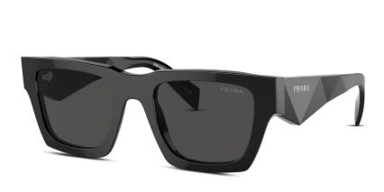 Prada PRA06S Shiny Black glasses - Shiny Black - Angle View