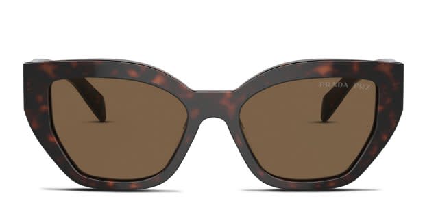 Prada PRA09S tortoise frame with dark brown polarized lenses
