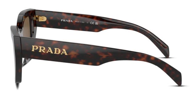 Prada PRA09S tortoise frame with dark brown polarized lenses