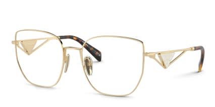 Prada PRA54VD Gold glasses - Gold - Angle View